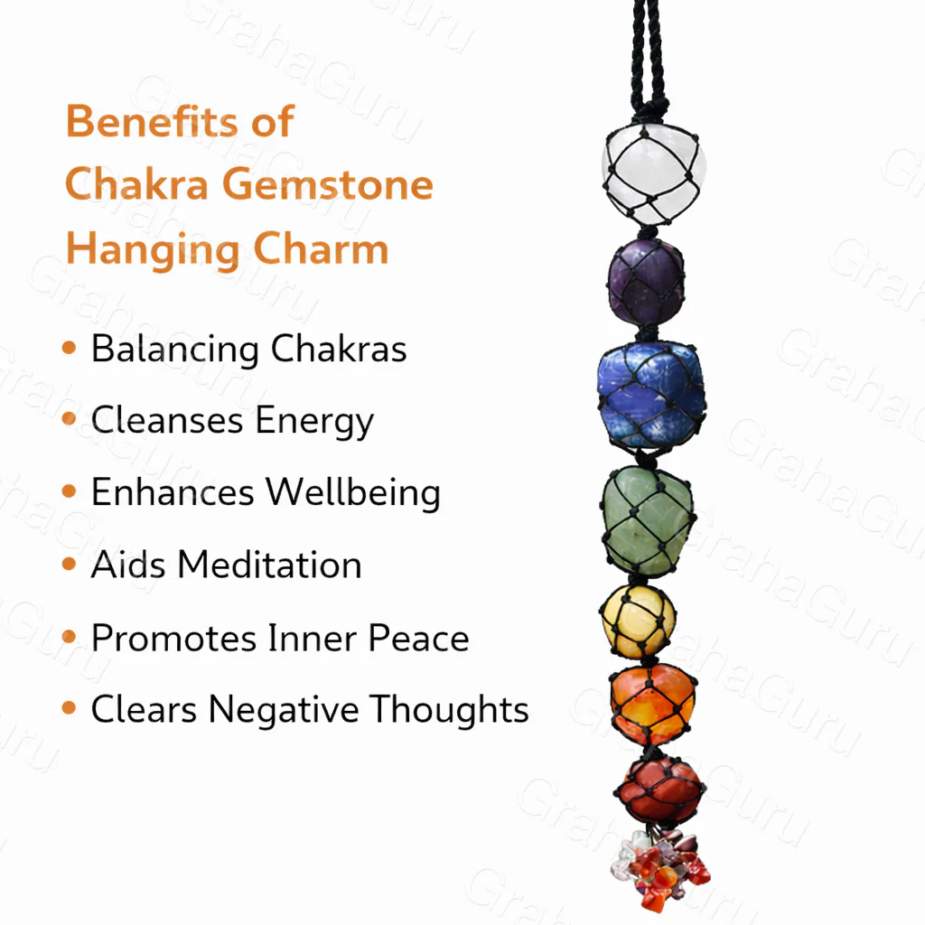 Chakra Gemstone Hanging Charm 3