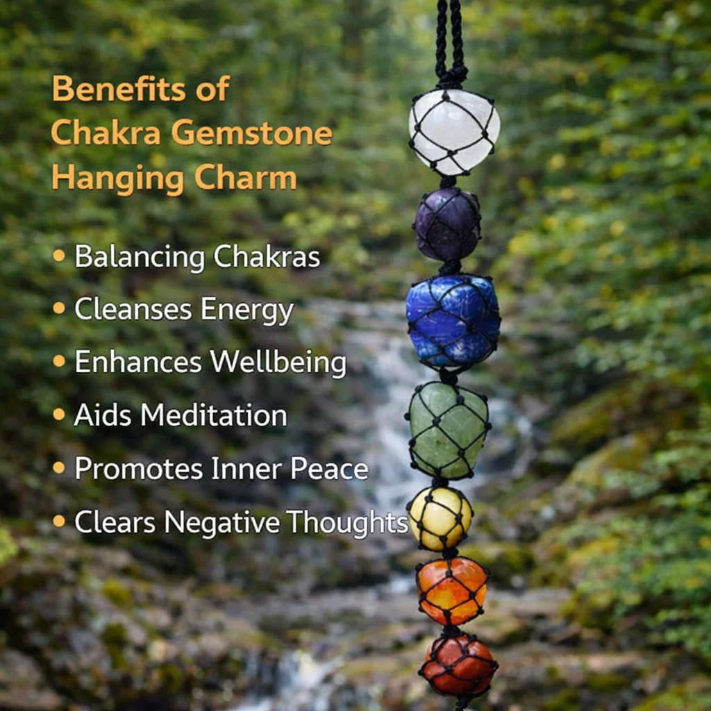 Chakra Gemstone Hanging Charm 5