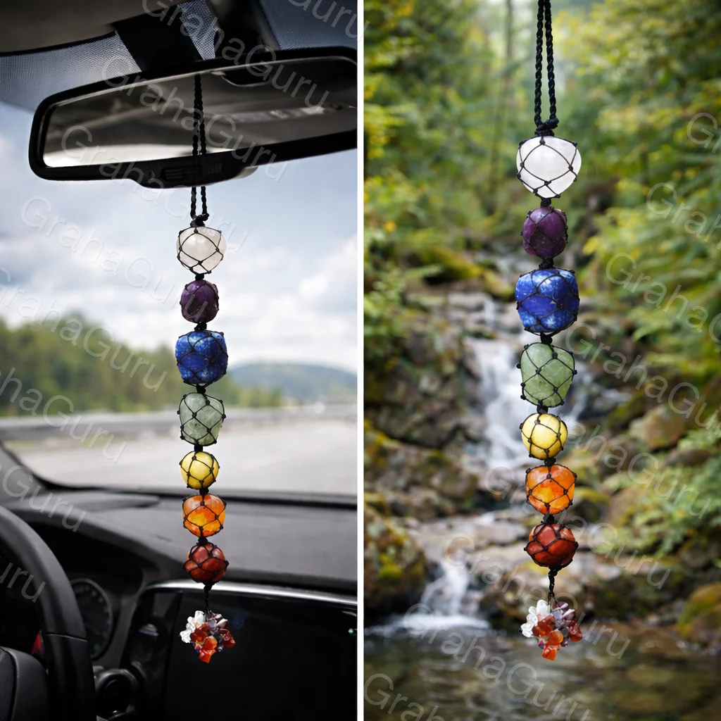 Chakra Gemstone Hanging Charm 2