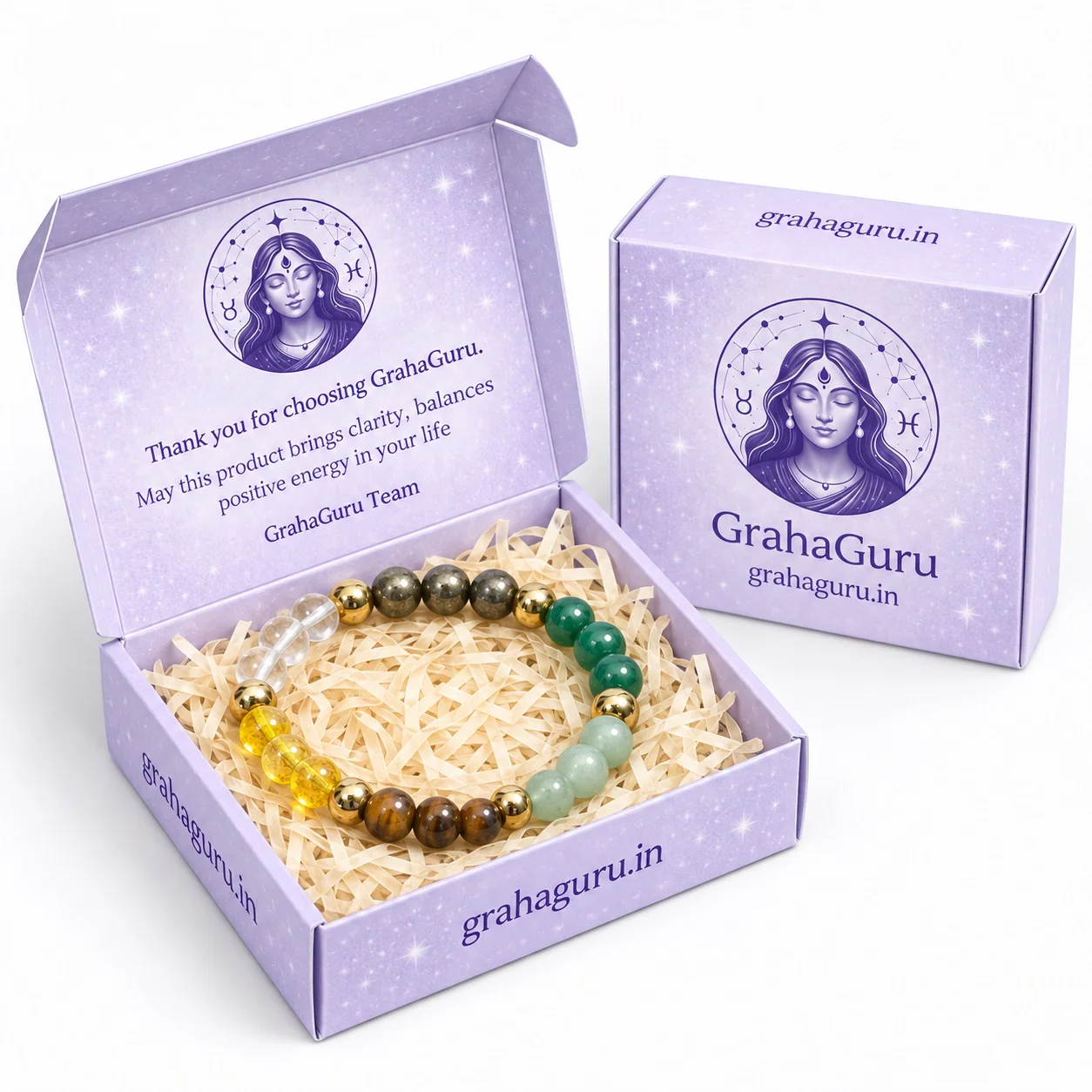 Six-Stone Gemstone Bracelet (7-8 mm Beads)