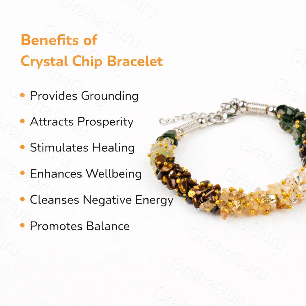 Pyrite, Citrine & Tiger Eye Chips Bracelet 2