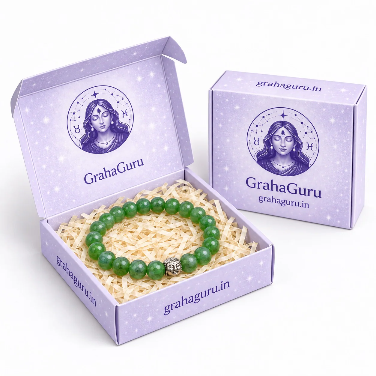 Green Jade Bracelet with Buddha