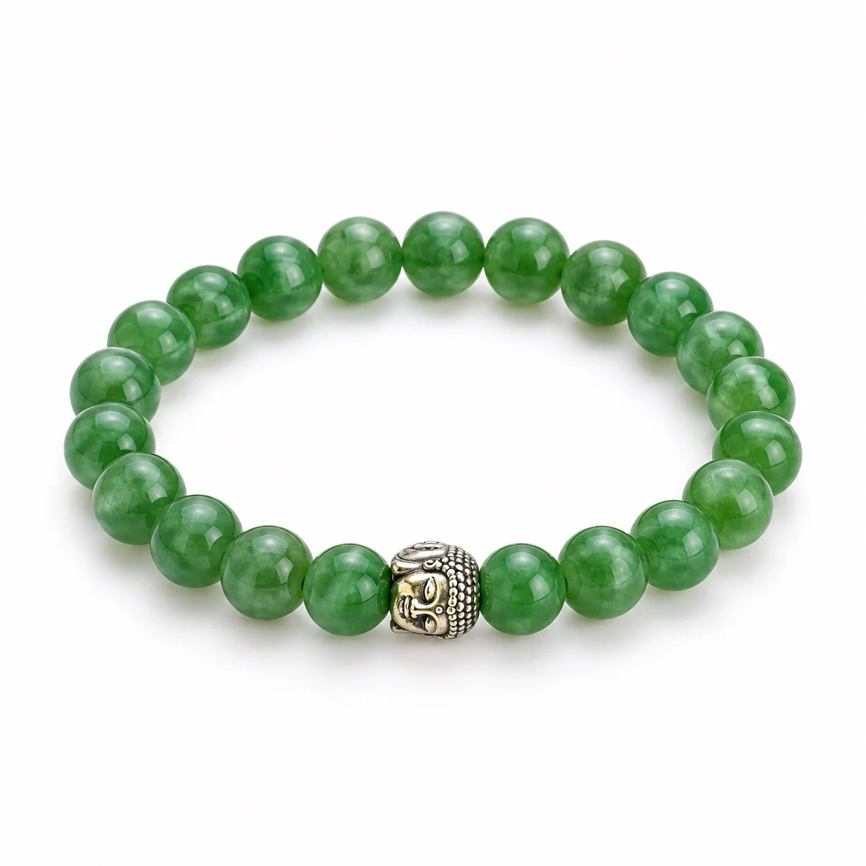 Green Jade Bracelet with Buddha 2