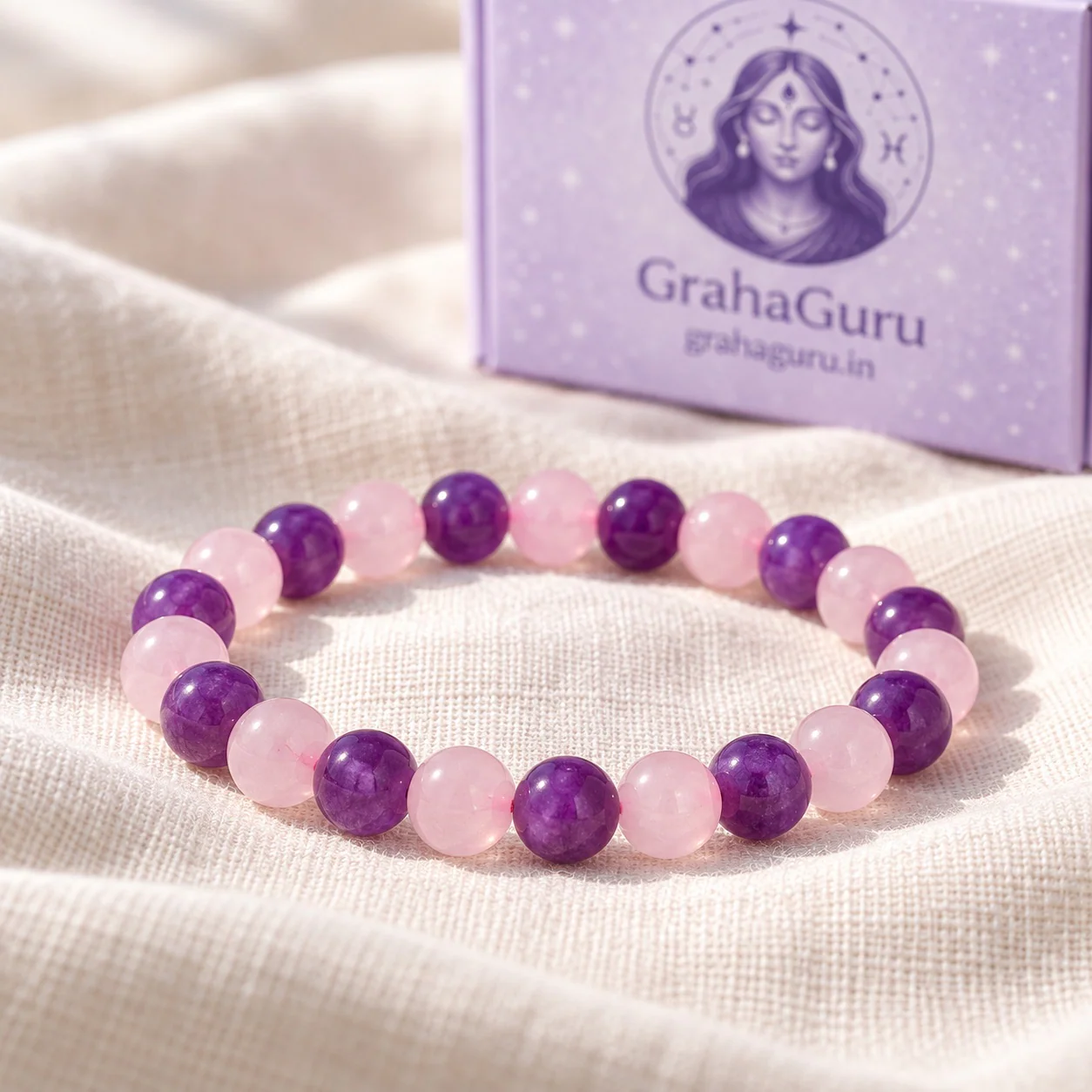 Rose Quartz & Amethyst Bracelet 3