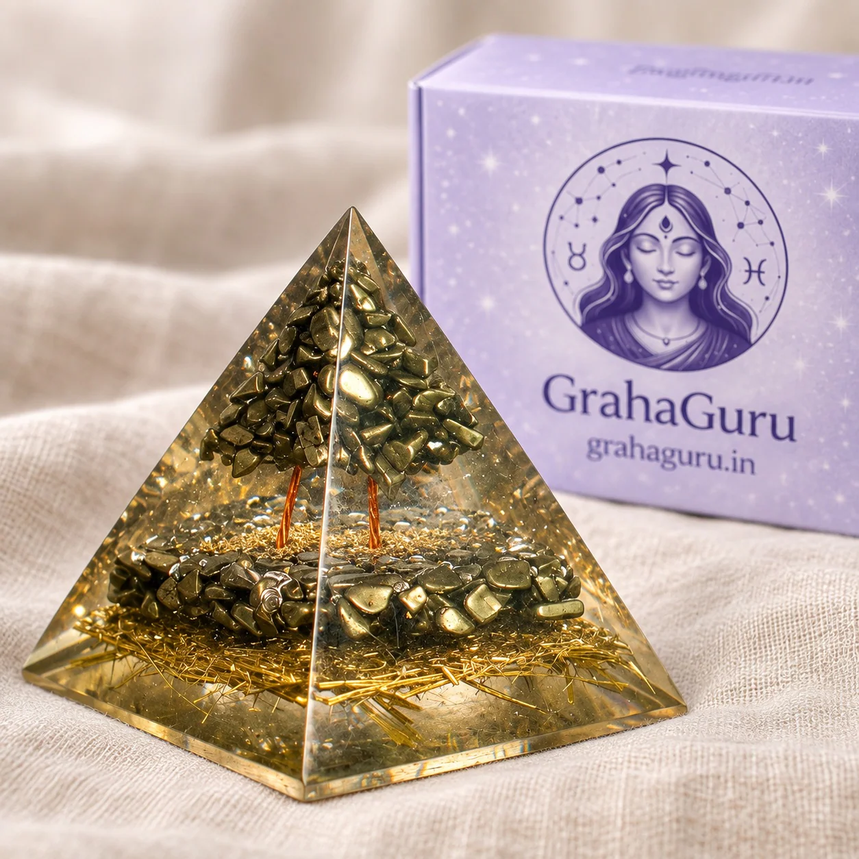 Pyrite Orgonite Pyramid 3