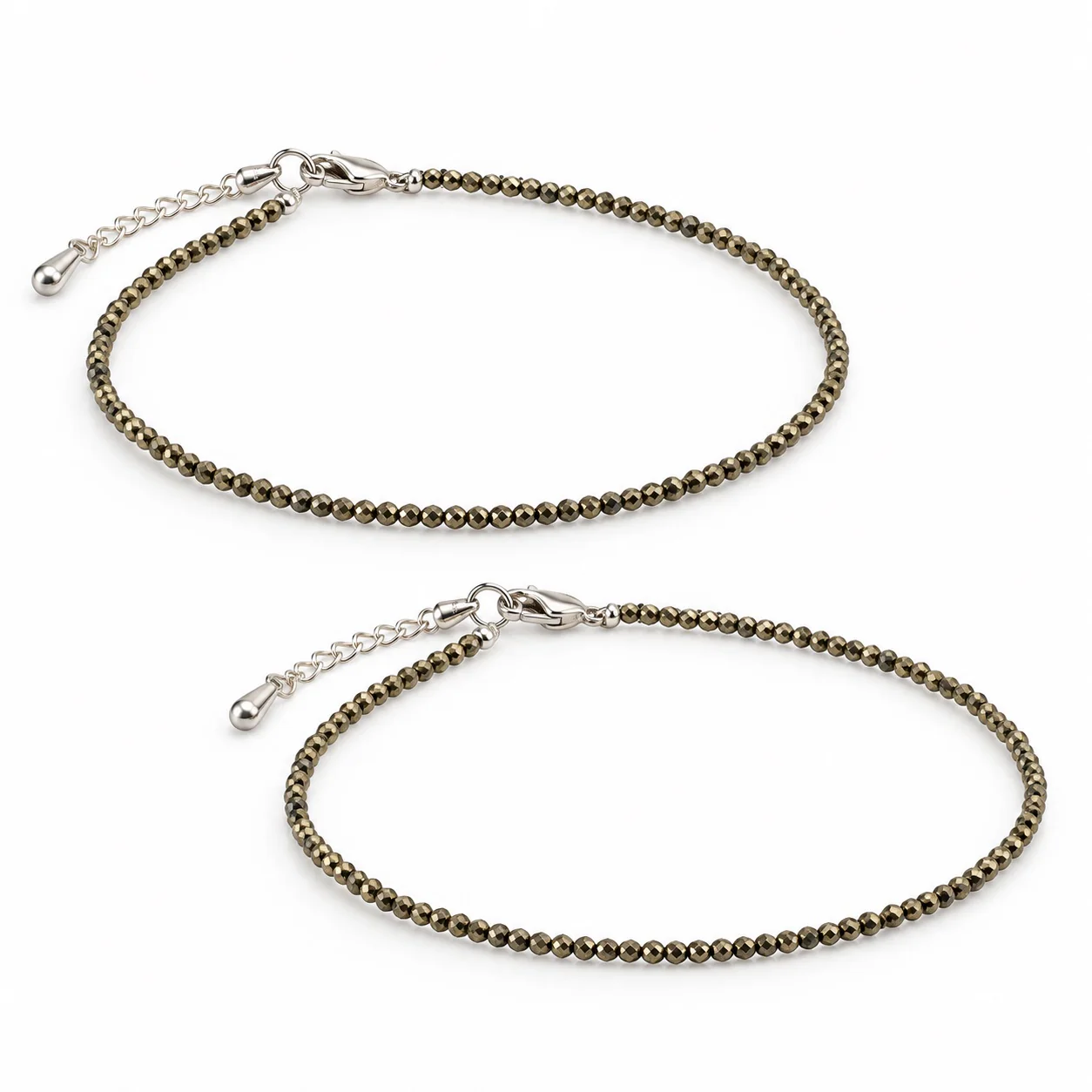 Raw Pyrite Anklet Set Of 2 2