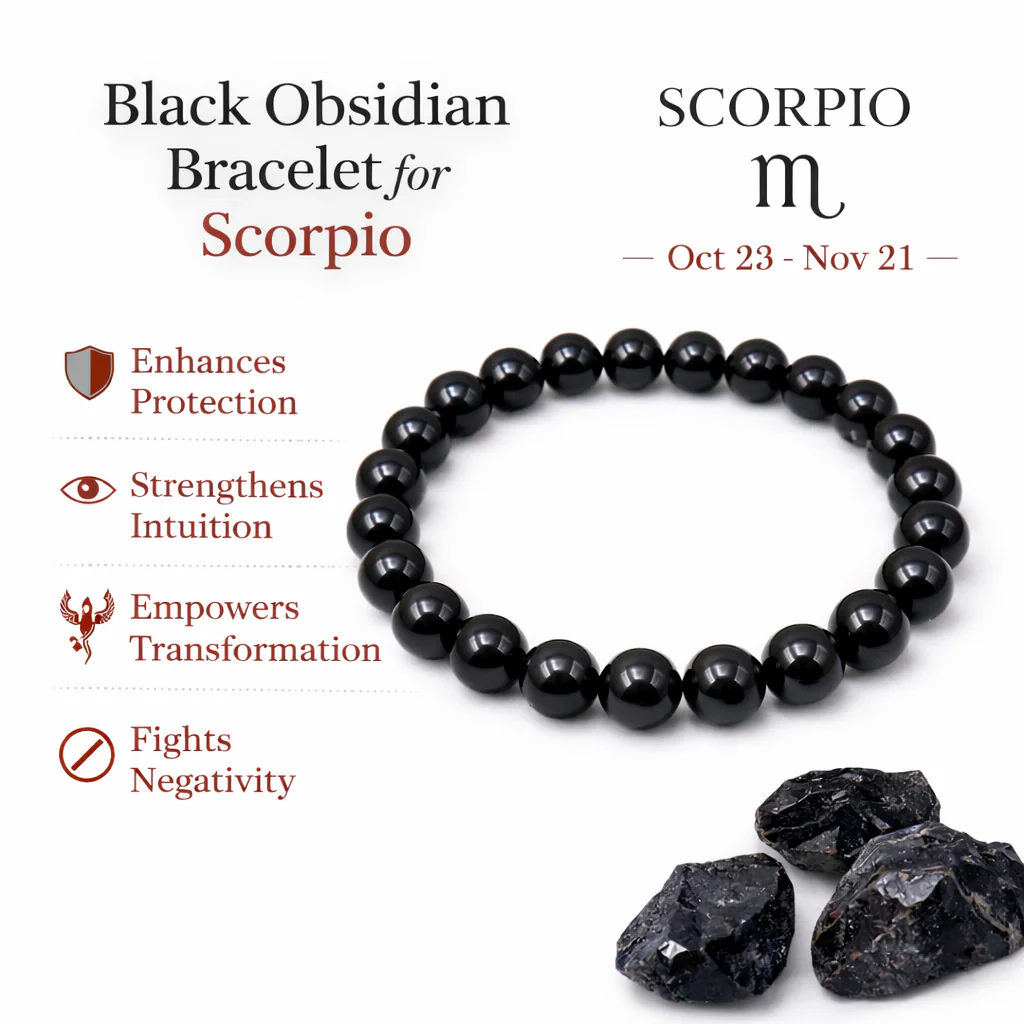 Scorpio Obsidian Bracelet 2