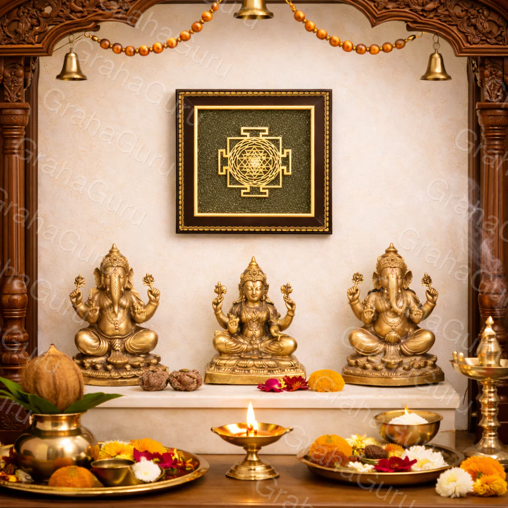 Shree Yantra on Pyrite Frame 4