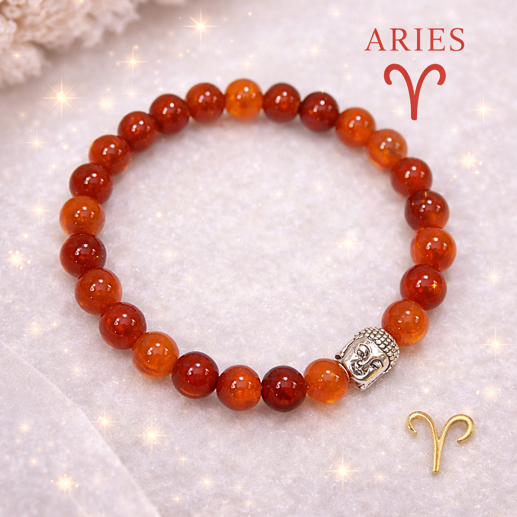 Aries Carnelian Bracelet with Charm 4