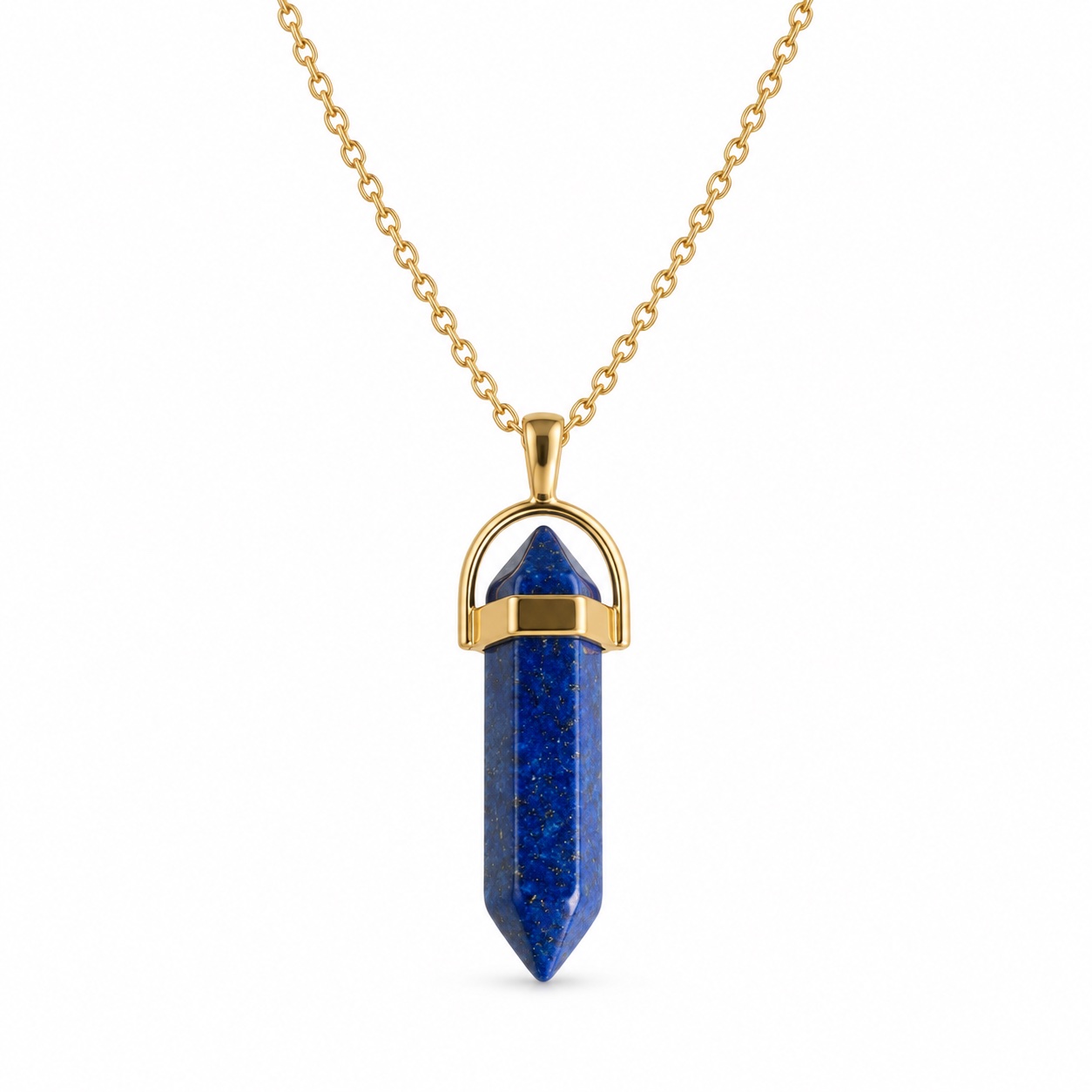 Libra Lapis Lazuli Pencil Pendant with Chain 2