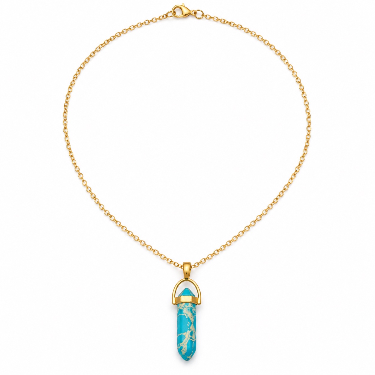 Sagittarius Turquoise Pencil Pendant with Chain 2