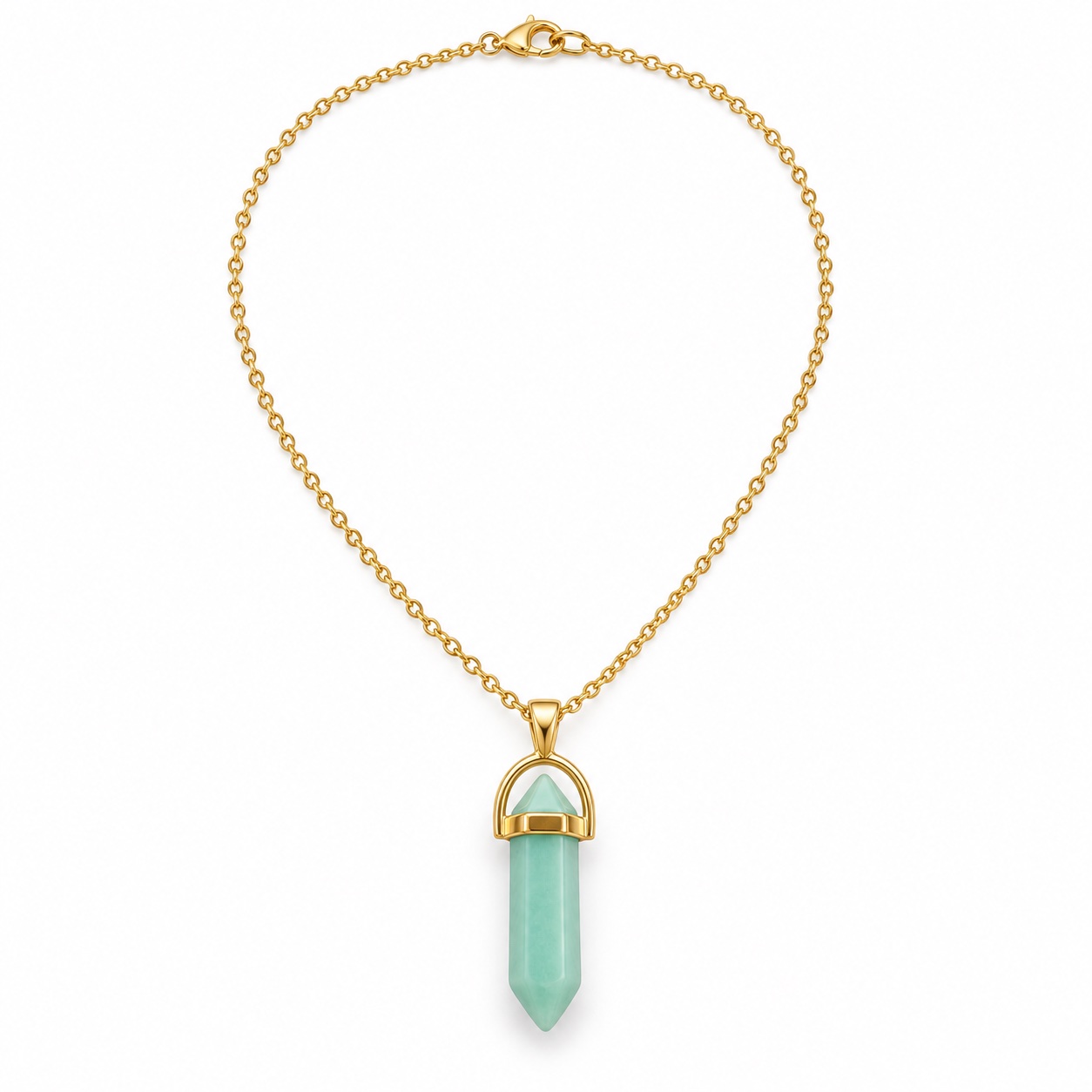 Virgo Amazonite Pencil Pendant with Chain 2
