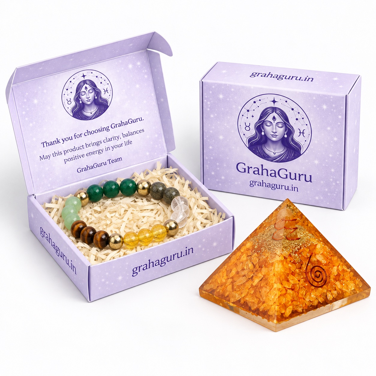 Citrine Stone Crystal Combo