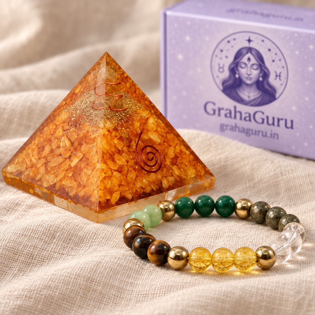 Citrine Stone Crystal Combo 3